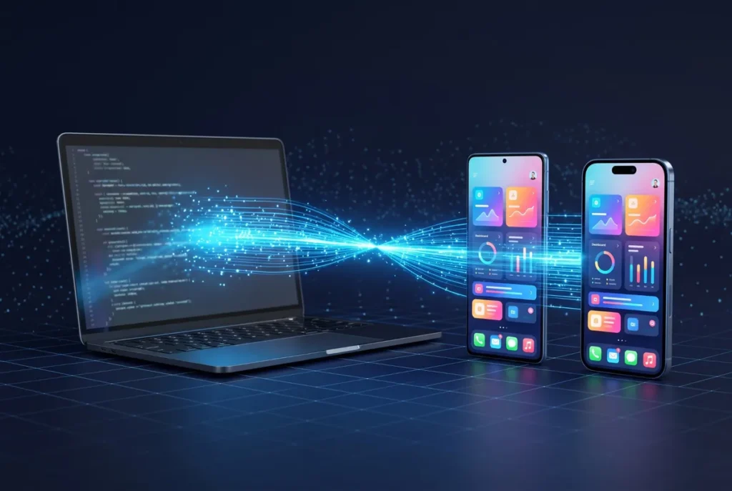 One Flutter codebase running on both Android and iOS phones